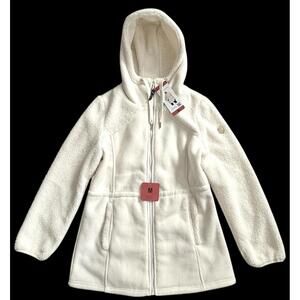 1 Madison Expedition   Size M   WHITE  Teddy  Faux Fur  Zip-Down JACKET  * NEW *